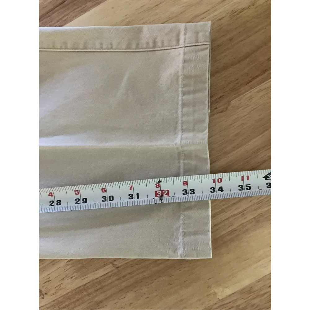 Orvis Mens 40x30 40 x 34 Khaki Tan Double Pleated Cotton Chinos Straight Preppy